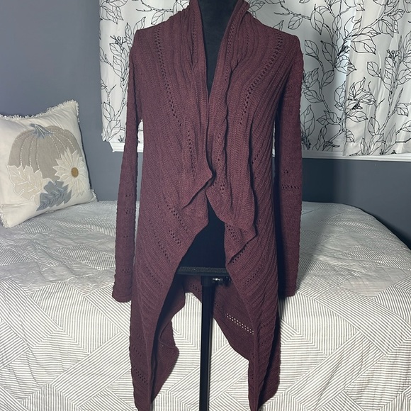 Athleta Sweaters - Athleta Asymmetrical Open Front Cotton Cashmere Blend Cardigan